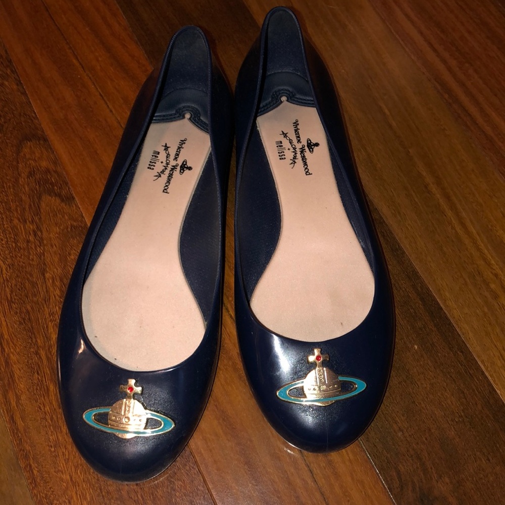 Vivienne Westwood Melissa Rubber Flat, Size 8